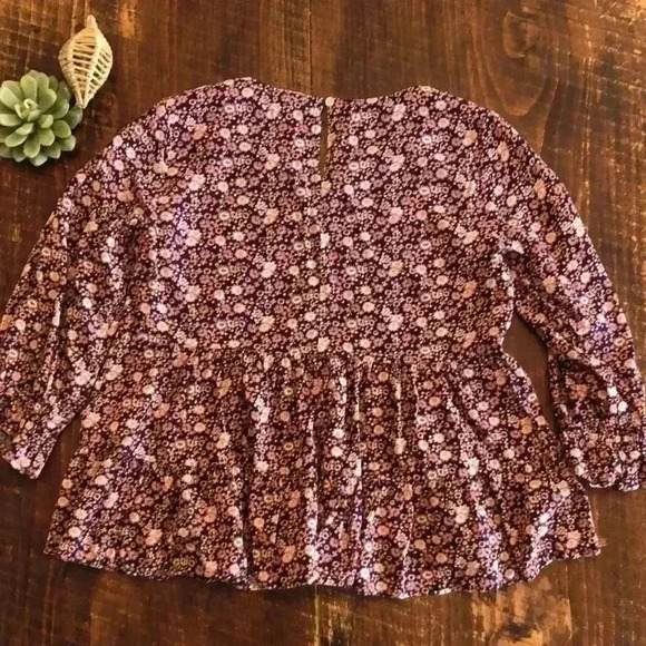 Jane & Delancey | Floral Peplum Ruffle Blouse - Picture 3 of 5